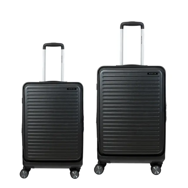 Βαλίτσες σετ Newcom (ABS+PC) μικρή μεσαία N1605 dark grey - Medium, Small