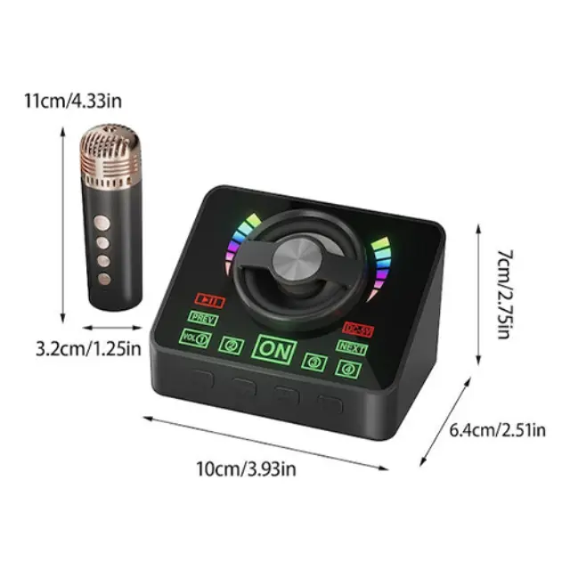 Σύστημα Karaoke με Ασύρματα Μικρόφωνα Q-4 TS04598 σε Μαύρο Χρώμα