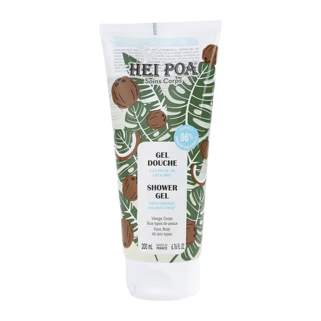 Hei Poa | Shower Gel Organic Coconut Pulp Αφρόλουτρο με Πολτό Καρύδας | 200ml
