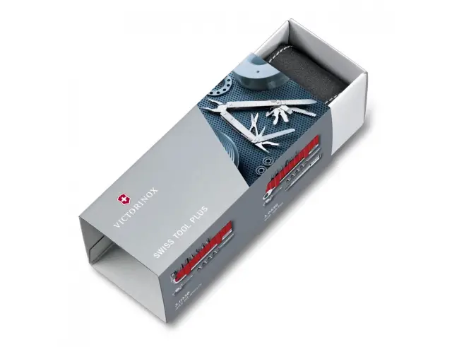 Ελβετικό Πολυεργαλείο Victorinox Swiss Tool X Plus Ratchet με δερμάτινη θήκη, 38 λειτουργίες και μήκος 11.5cm - Silver 3.0339.L 3
