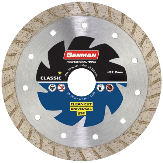 ΔΙΑΜΑΝΤΟΔΙΣΚΟΣ ΚΟΠΗΣ ΓΕΝΙΚΗΣ ΧΡΗΣΗΣ Φ230X2,8MM BENMAN 74249
