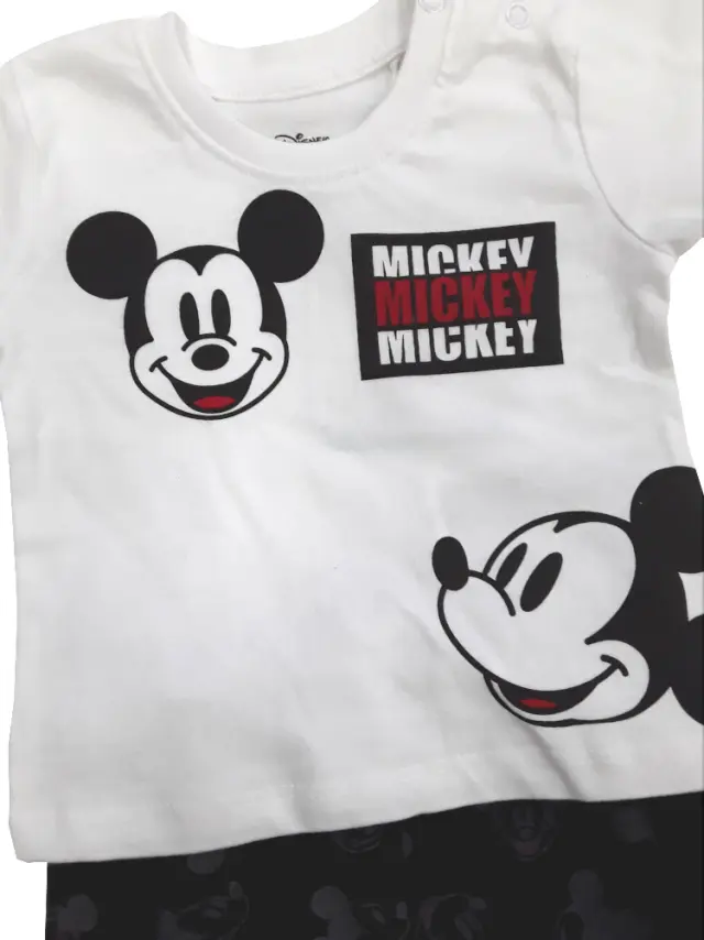 Μπλουζάκι με Σορτσάκι Mickey White 8010218 - 6 M (68cm) 2