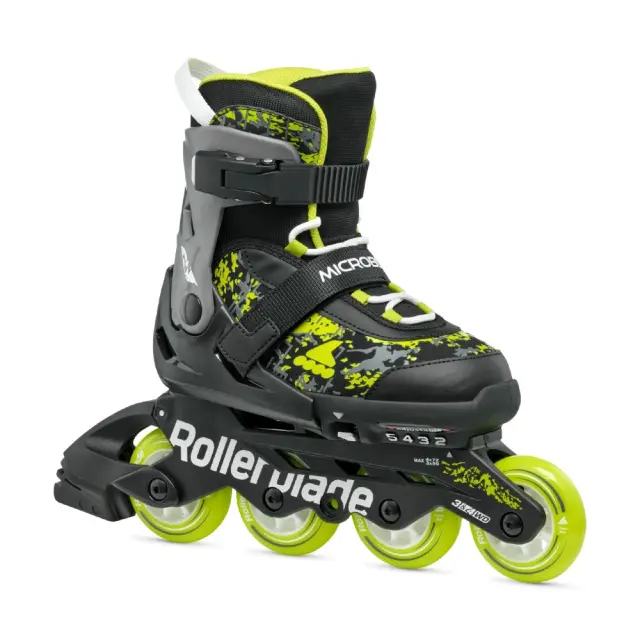 Rollerblade Microblade SL - Μαύρα/Lime ρυθμιζόμενου μεγέθους παιδικά inline rollers - 33-36.5 2