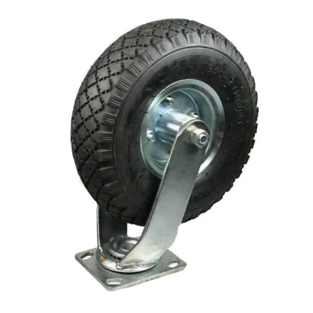 Swivel castor + air tyre 3.00-4"