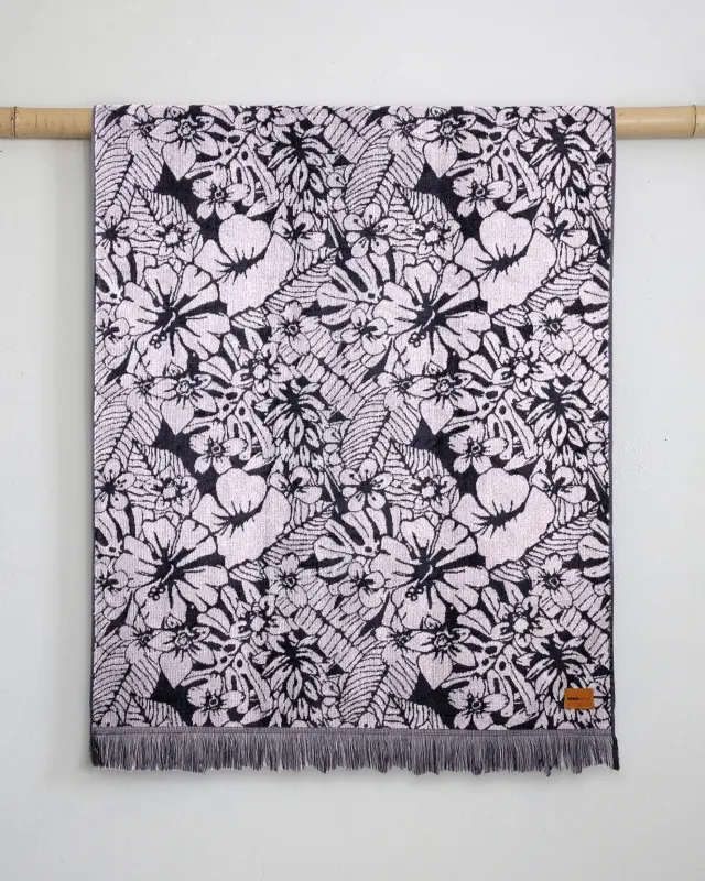 Πετσέτα Θαλάσσης 90x160 420gsm Nima Hawaii Pink-Black 100% βαμβακερό 2