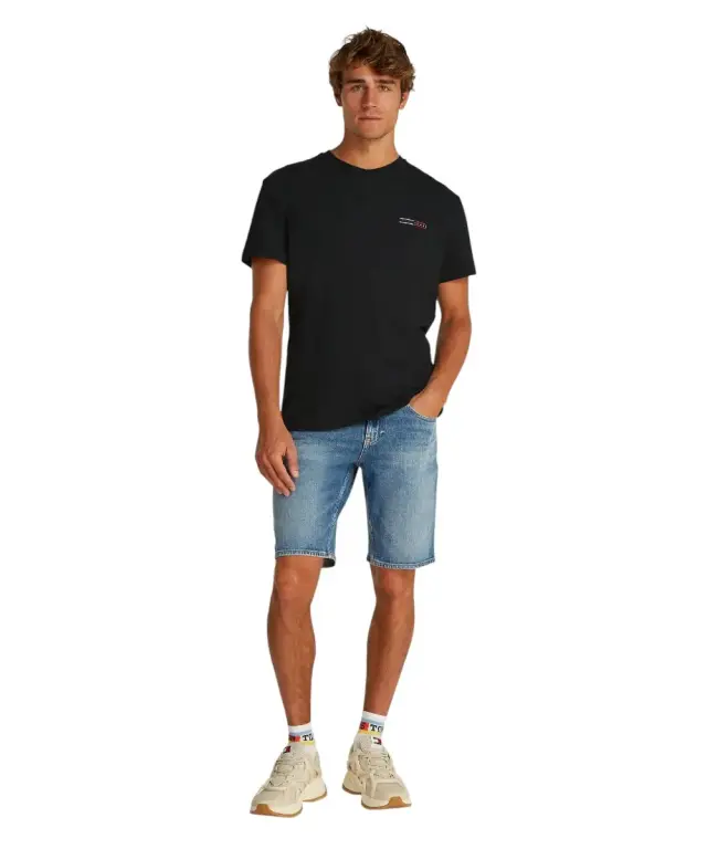 Tommy Hilfiger - Ανδρικό T-shirt b Reg Graphic Slub Ext Regular Fit DM0DM21303-BDS Μαύρο - S 3