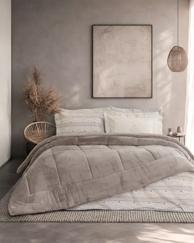 Nima Home Κουβέρτα/Πάπλωμα Μονό 160x220 - Cira Cigar Beige Μπεζ, Καφέ, Γκρι