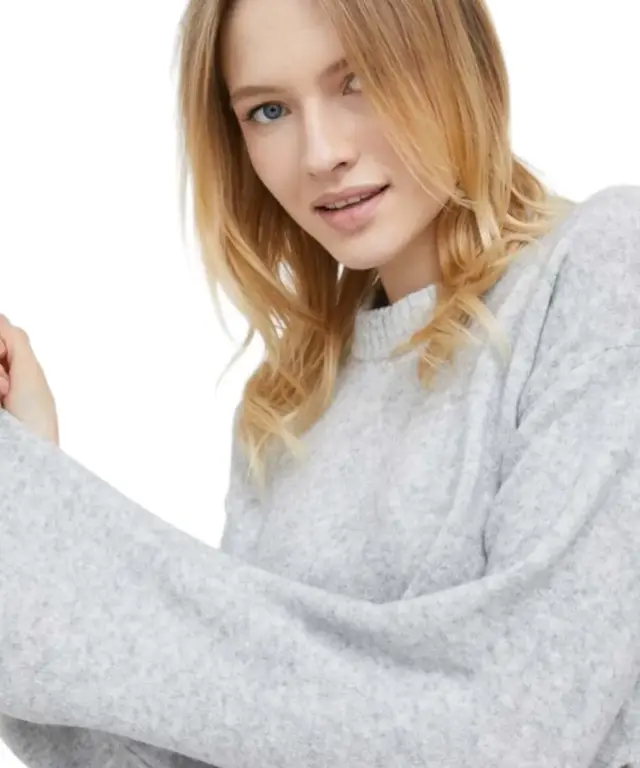 Calvin Klein Jeans - Γυναικείο Πουλόβερ Fluffy Relaxed Fit J20J220481-P01 Γκρι - XL