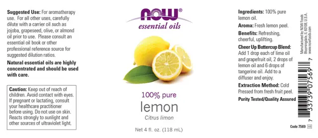 Now Foods Essential Oils - Lemon Oil 2