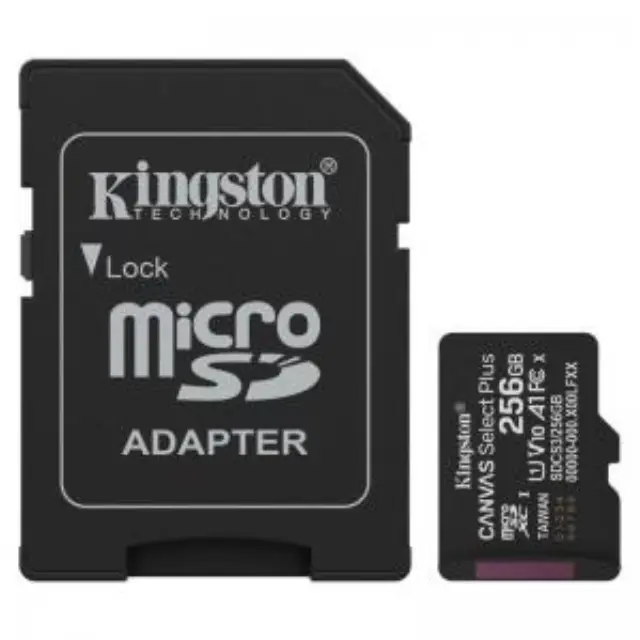Κάρτα Μνήμης Kingston Canvas Select Plus+ MicroSDXC 256GB Class 10 με SD Adapter έως 150MB/s SDCS3/256GB 2