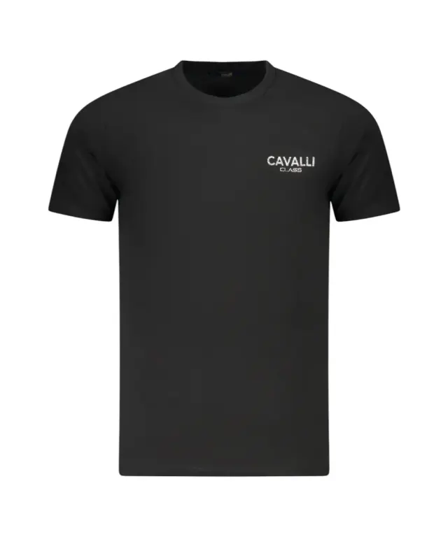 Cavalli Class - Ανδρική Μπλούζα T-Shirt Κοντομάνικη Short Sleeve TXT61JJD060-05051 Μαύρο