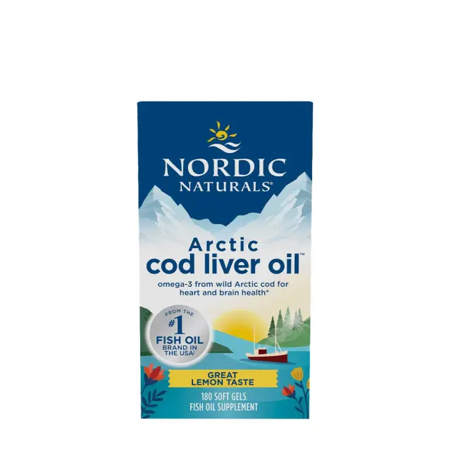 Nordic Naturals Arctic Cod Liver Oil lemon, 180-softgels