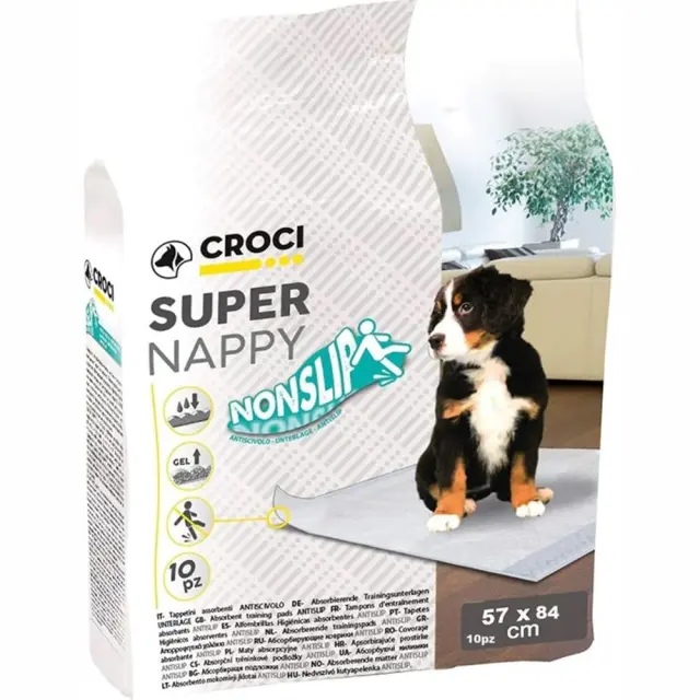 Croci Super Nappy No Slip Επιδαπέδια Πάνα Σκύλου 57x84 10τμχ