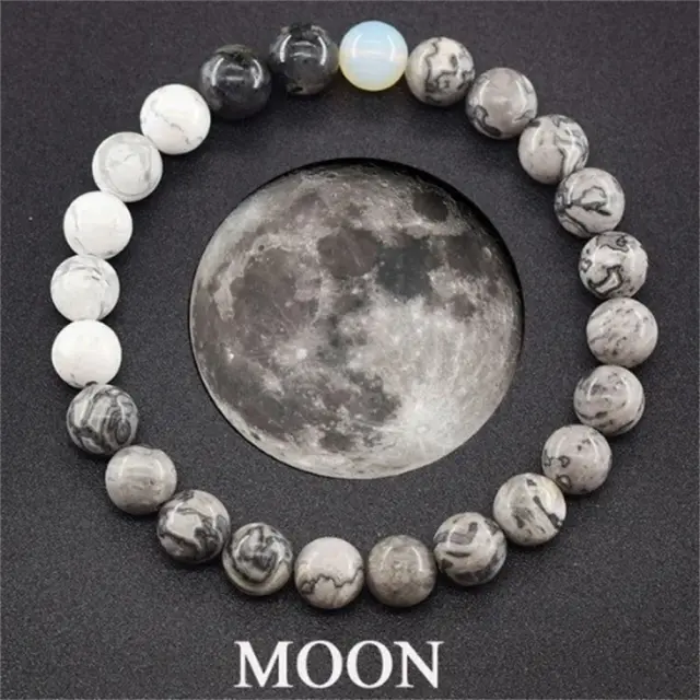 Gray Moon Ελαστικό Βραχιόλι με Χάντρες 3