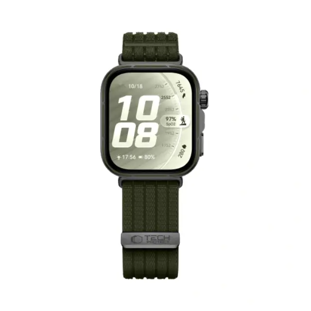 Tech-protect Nylon Huawei Watch Fit 3 / 4 / 4 Pro / 5 / 5 Pro Military Green 3