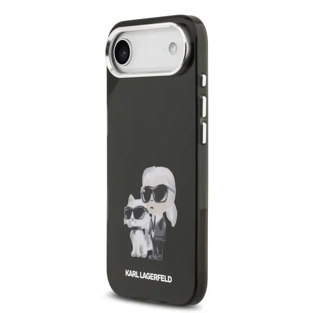 Karl Lagerfeld IML Aquarelle Karl and Choupette Case for iPhone Air Black 2