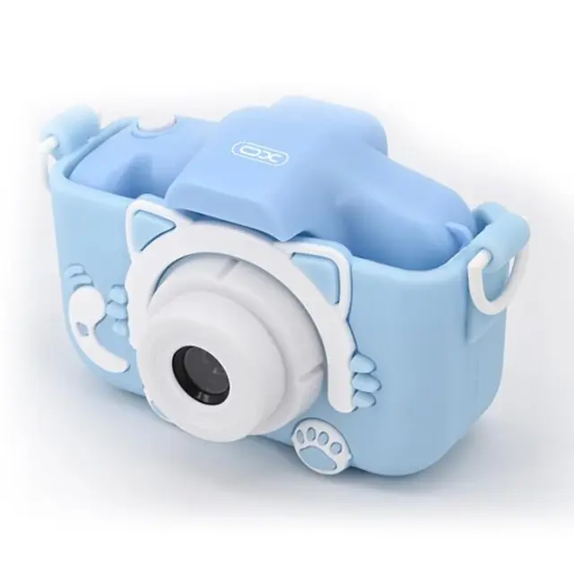 Παιδική κάμερα dual lens με προστατευτικό κάλυμμα, σε μπλε χρώμα