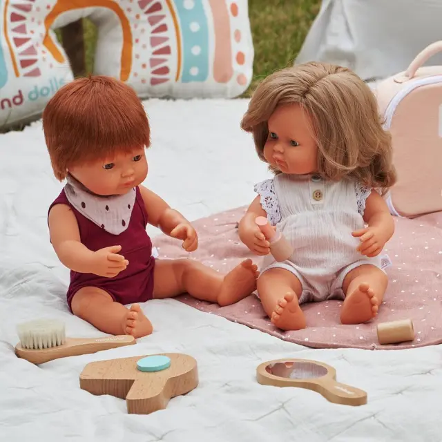 MINILAND DOLLS MINILAND ΚΟΥΚΛΑ ΑΓΟΡΙ ΜΕ GINGER ΜΑΛΛΙΑ 38 CM ΜΕ ΕΣΩΡΟΥΧΑ 3