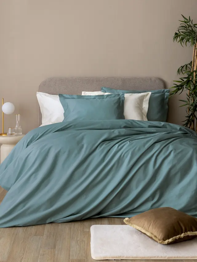Σετ Σέντόνια Υπέρδιπλα (240x270) Posh Sateen Green βαμβακοσατέν Palamaiki