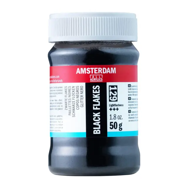Talens Amsterdam - 129 Μαύρο Γκλίτερ για Ακρυλικά - 75ml (50gr)