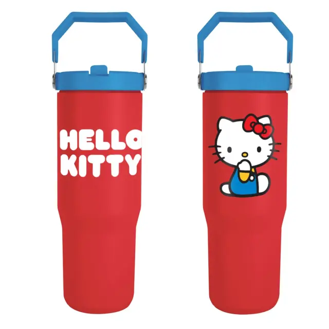 Θερμός Ποτήρι με καλαμάκι + λαβή Hello Kitty Travel Mug With Handle XL 900ml