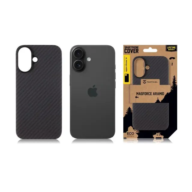 Tactical MagForce Aramid Cover for Apple iPhone 16 Black 2