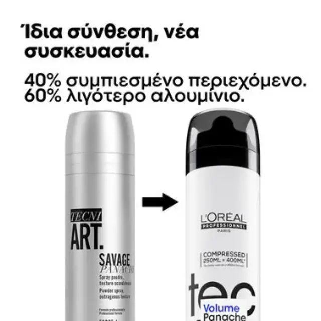 L´Oréal Professionnel Tecni.Art Pure Savage Panache powder spray for hair volume 250 ml 2