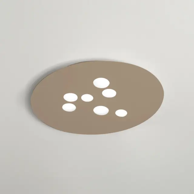 LUNA P/G φωτιστικό οροφής oval 72x60 Dove Grey