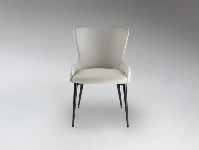 Telma 408523 off-white Άσπρη Υφασμάτινη Καρέκλα Μεταλλικού Σκελετού Άσπρο Εκρού Μαύρο 3