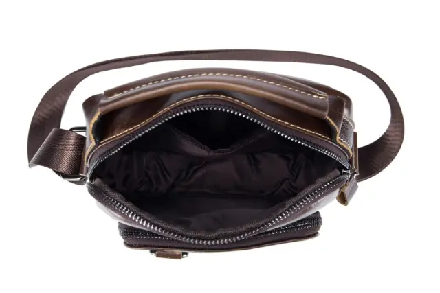 Δερμάτινο τσαντάκι ώμου Bull Captain DJB 300 καφέ - One Size 2