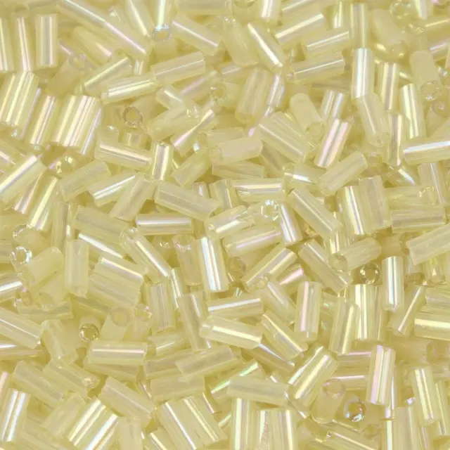 Χάντρα Glass Bugles Transparent Rainbow Wheat 5mm - 25gr