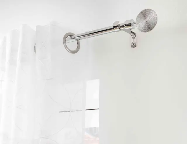 Μονό Κουρτινόξυλο Rollis Douceur d'intérieur με διάμετρο 19mm και επέκταση 120 - 210cm - Chrome 1900551
