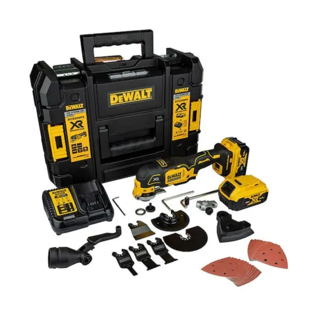 DeWalt DCS356P2 - Παλινδρομικό Πολυεργαλείο Μπαταρίας Brushless 18V με 2 Μπαταρίες 5Ah (2x 5Ah) + Φορτιστή με Ρύθμιση Ταχύτητας σε Βαλίτσα Μεταφοράς