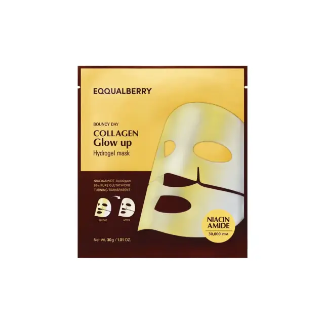Eqqualberry Collagen Glow Up Hydrogel Mask Μάσκα Υδρογέλης για Λάμψη με Κολλαγόνο ,1τμχ