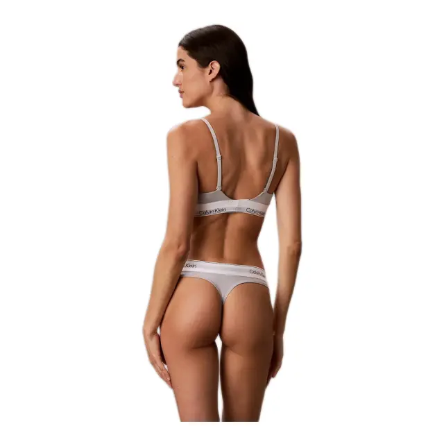Calvin Klein Γυναικείο Μπουστάκι Τρίγωνο Lightly Lined Icon Cotton Modal, Χρώμα Harbor Mist 3