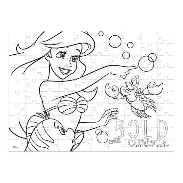 Diakakis Puzzle Χρωματισμού 2 Όψεων 100 τεμ. Disney Ariel (000563982) 3