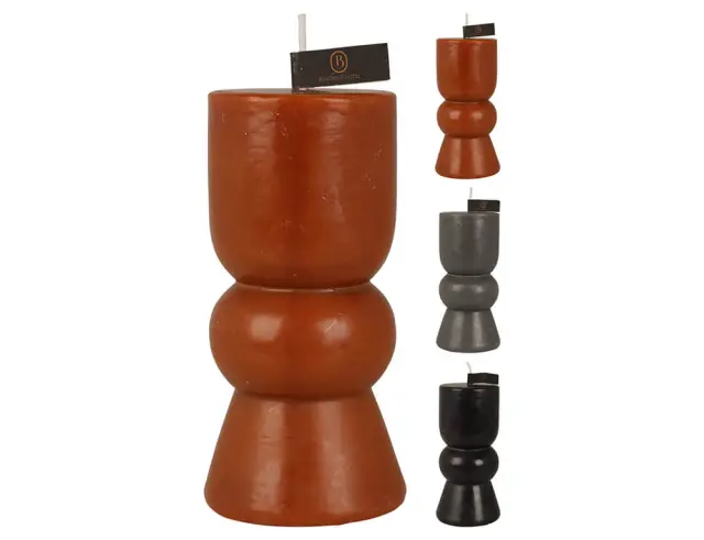 Kερί pillar 7x14cm, σε 3 επιλογές χρώματος ACC309920 2