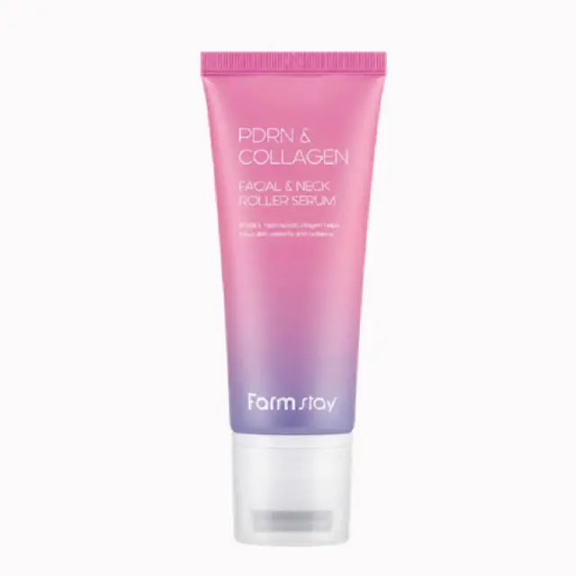 Farmstay PDRN & Collagen Facial & Neck Roller Serum Αντιγηραντικός Ορός Προσώπου και Λαιμού με Ενσωματωμένο Roller, 100ml
