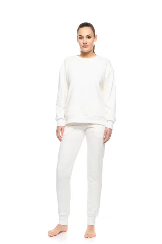 W1851 - Off White - LOUNGEWEAR SOFT SOLID - S