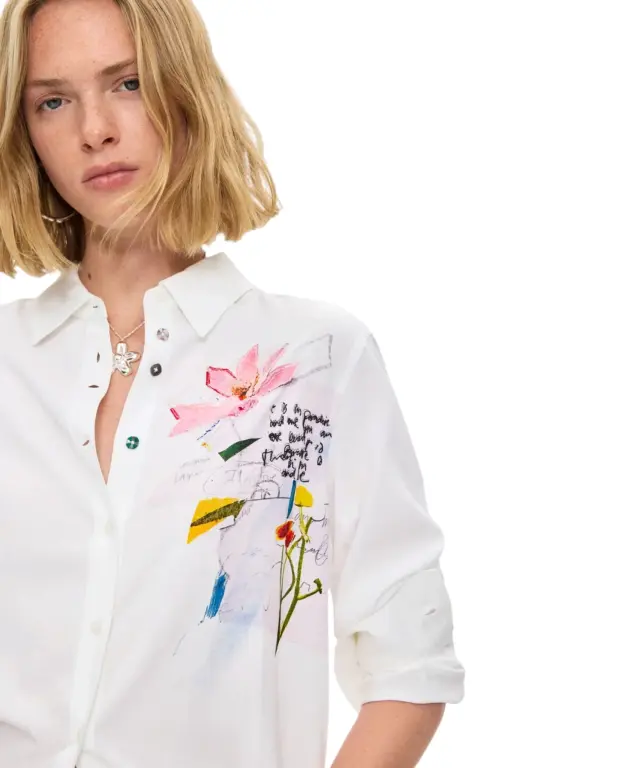 Desigual - Γυναικείo Πουκάμισο Tamesis 26WWCW12-1000 Λευκό 3