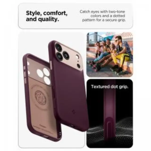 Θήκη TPU/ Σιλικόνης Spigen Apple iPhone 18 Pro Max/ 17 Pro Max MagSafe Caseology Nano Pop Μπορντώ N71781 2