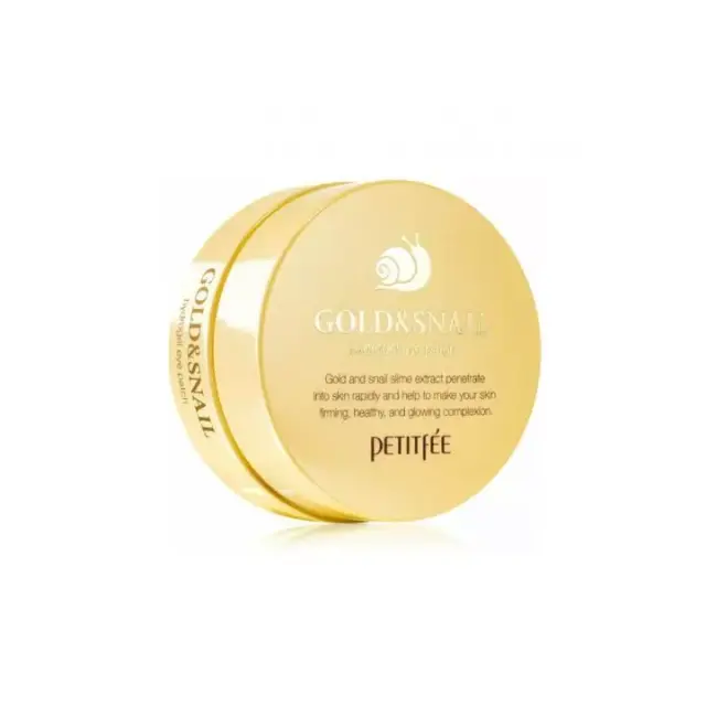 PETITFEE Gold + Snail Hydrogel Patches Ματιών για Αντιγήρανση 60τμχ