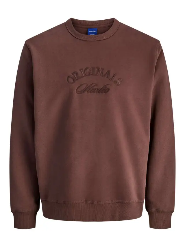 JORBLEECKER BRANDING SWEAT CREW BF Deep Mahogany