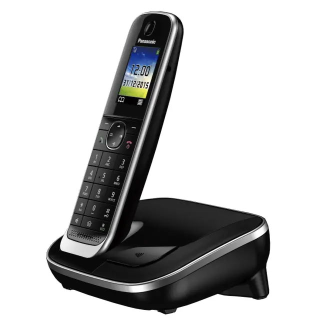 Ασύρματο Ψηφιακό Τηλέφωνο Panasonic KX-TGJ310GRB Μαύρο με Υποδοχή Hands Free 2.5mm Λειτουργία Διακοπής Ρεύματος και Baby Monitor 2