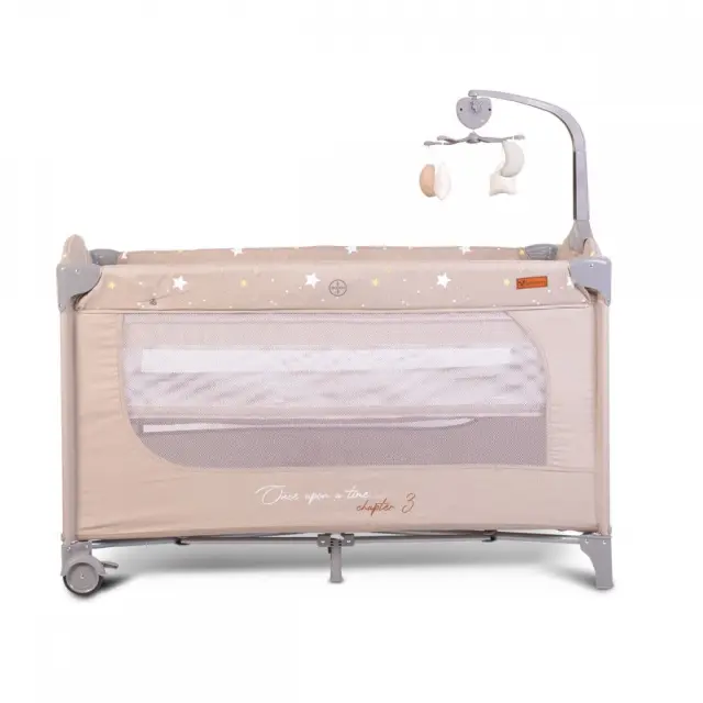 Cangaroo Once Upon A Time 3 Παρκοκρέβατο 2 Επιπέδων με Αλλαξιέρα Beige 3