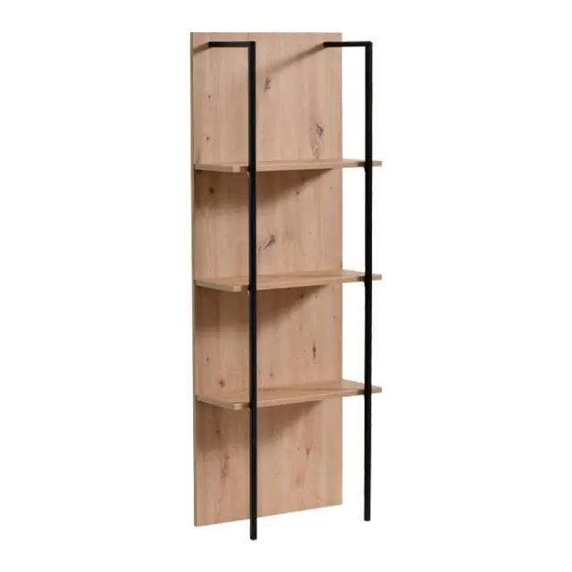 ΡΑΦΙΕΡΑ SARDINIA NP 500 ARTISAN OAK / ΜΑΥΡΟ 50x29.5x137.5εκ