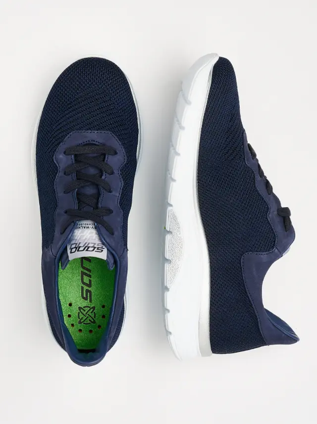 Mephisto Sneakers Γυναικείο ύφασμα/δέρμα Nubuck Μπλέ SAN/NEPHELINE NAVY - 36 3