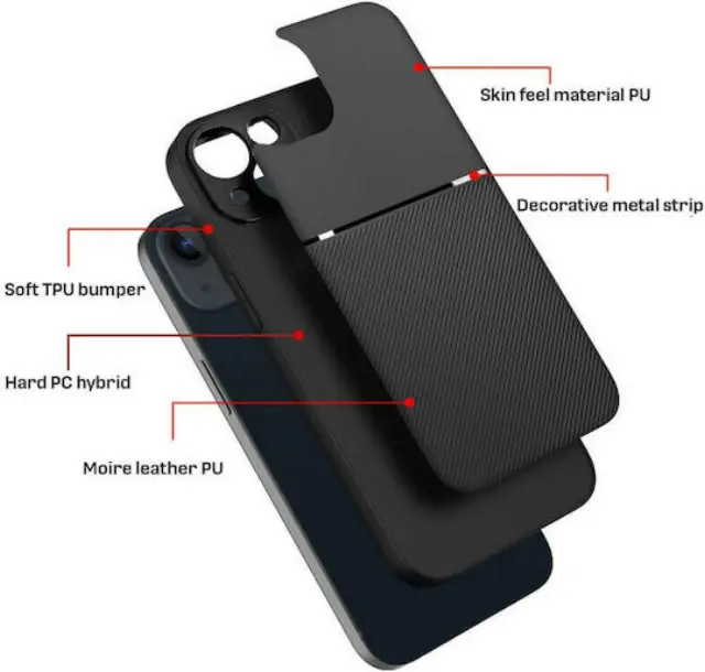Θήκη Forcell Noble Back Cover Πλαστικό / Σιλικόνης Μαύρο (Galaxy A53) 2