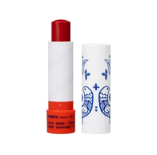 Korres Lip Balm Wild Rose Tinted Ενυδατική Φροντίδα για Χείλη με Άγριο Τριαντάφυλλο με Χρώμα, 4,5g 3