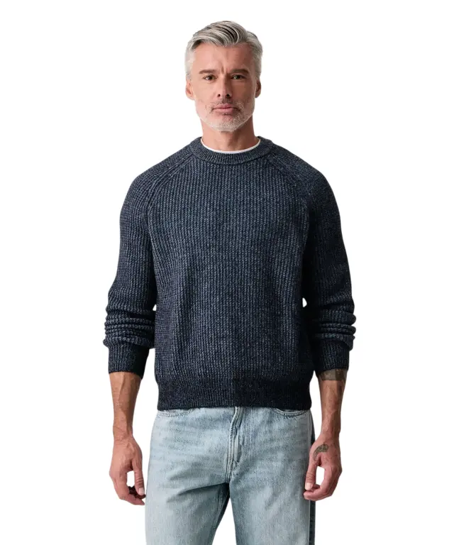 Hugo Boss - Ανδρικό Πλεκτό Πουλόβερ Kepler 50571401-404 Σκούρο Μπλε